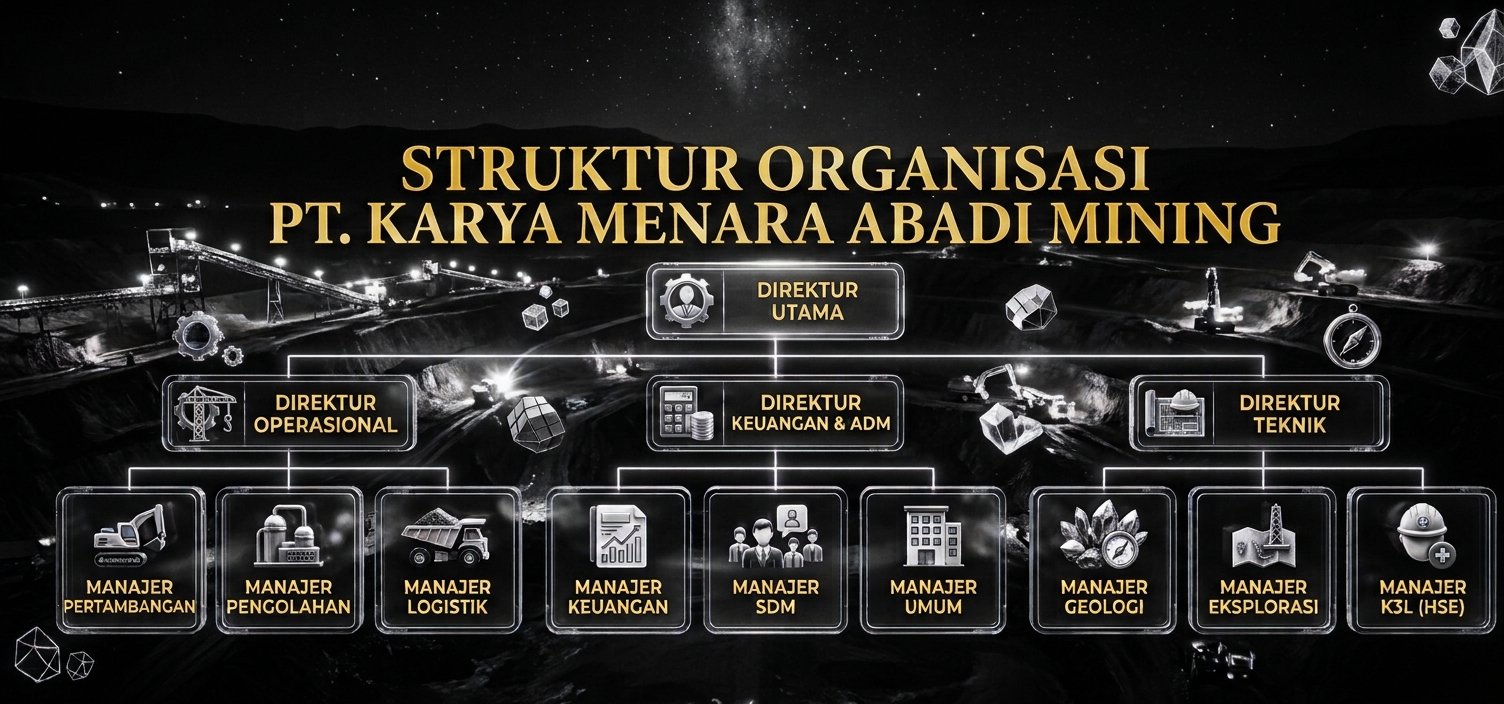 Struktur Organisasi PT. Karya Menara Abadi Mining